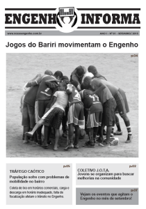 Primeira página do jornal produzido pela ACC Comunicação e Direitos Humanos, no EngenhoVelho de Brotas, no segundo semestre deste ano.