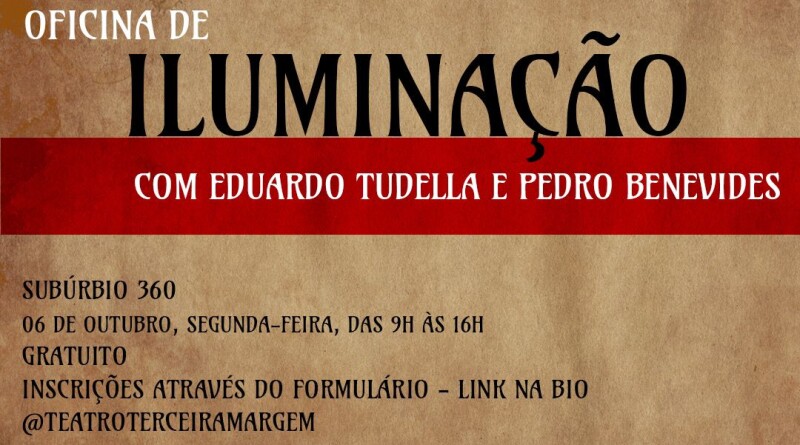 Card Oficina de Iluminação com Tudella e Pedro Benevides